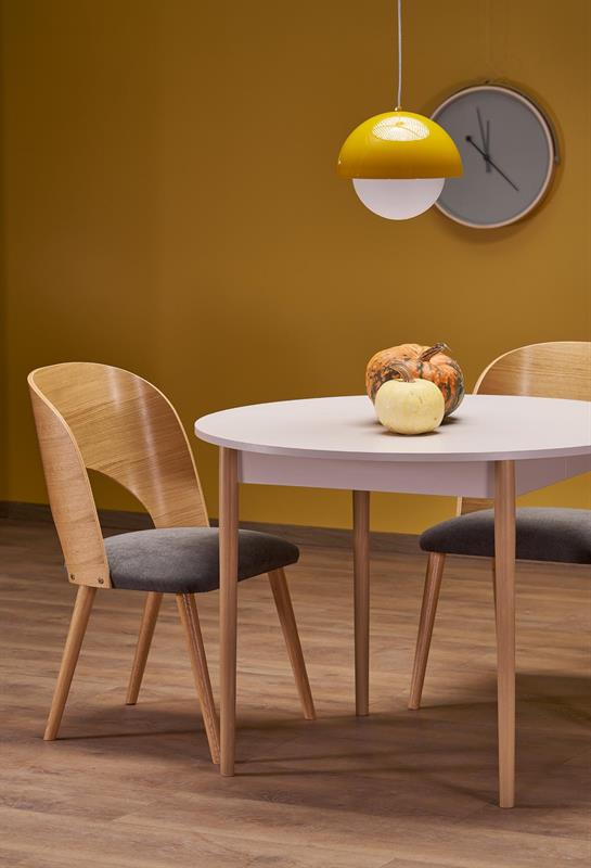 PIVOT jedálenský stôl rozkladací 102-142x102x75, kašmír/ prírodný