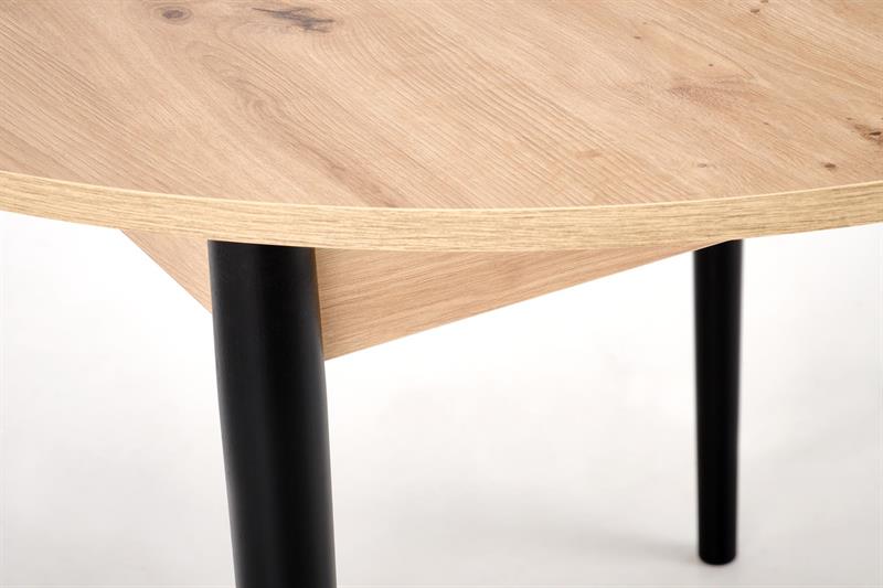 PIVOT jedálenský stôl rozkladací 102-142x102x75, dub artisan/ čierna