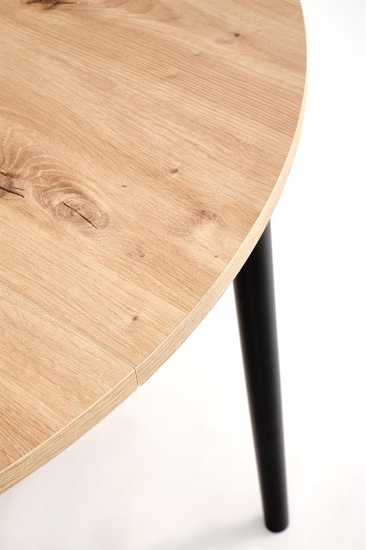 PIVOT jedálenský stôl rozkladací 102-142x102x75, dub artisan/ čierna
