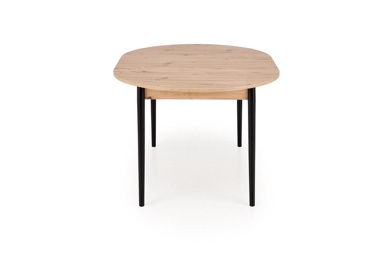 PIVOT jedálenský stôl rozkladací 102-142x102x75, dub artisan/ čierna