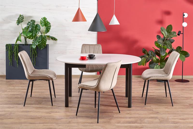 RINGO jedálenský stôl, 102(142)/102/76 cm, MDF dyha kašmír/ čierny