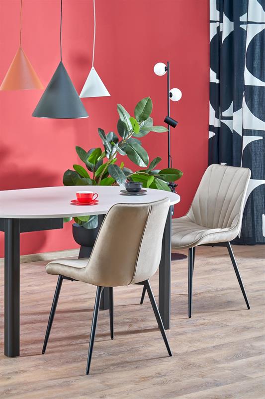 RINGO jedálenský stôl, 102(142)/102/76 cm, MDF dyha kašmír/ čierny