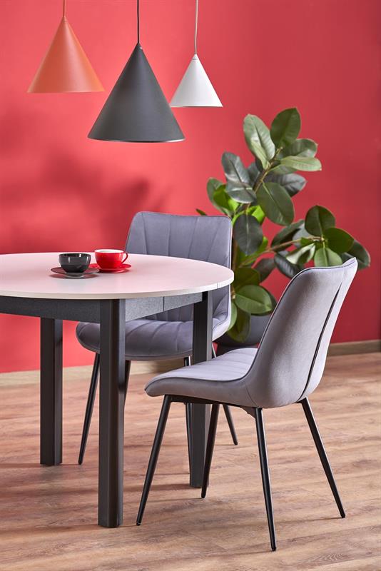 RINGO jedálenský stôl, 102(142)/102/76 cm, MDF dyha kašmír/ čierny