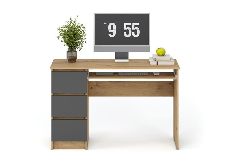 CINO písací stolík, dub artisan/grafit