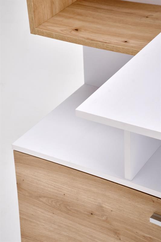 MISO písací stolík, biely/dub artisan