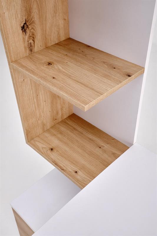 MISO písací stolík, biely/dub artisan