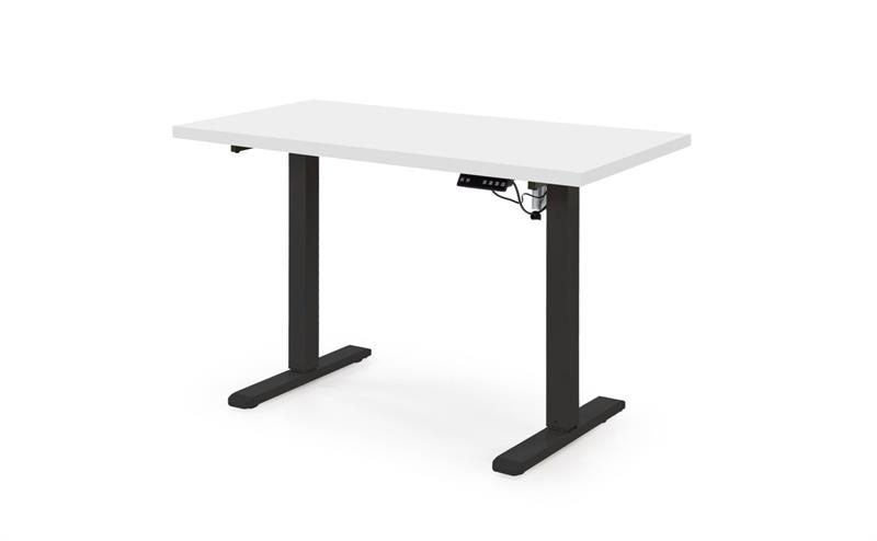 B54 výškovo nastaviteľný písací stôl, biely/čierny