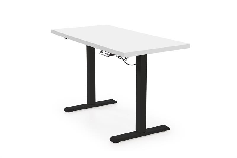 B54 výškovo nastaviteľný písací stôl, biely/čierny