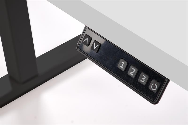 B54 výškovo nastaviteľný písací stôl, biely/čierny