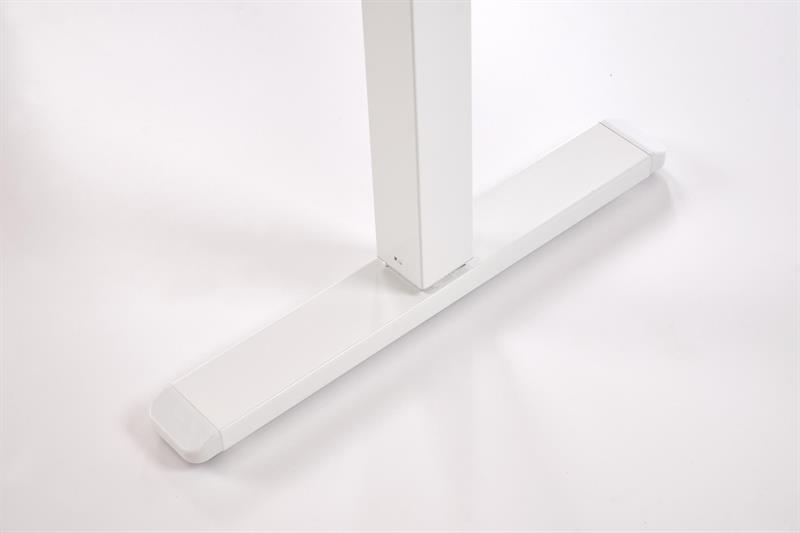 B-54 písací stolík, nastav.výška, kov biely /doska dub artisan