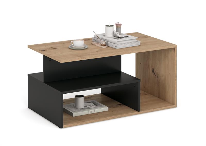 IVA konferenčný stolík, dub artisan / čierna