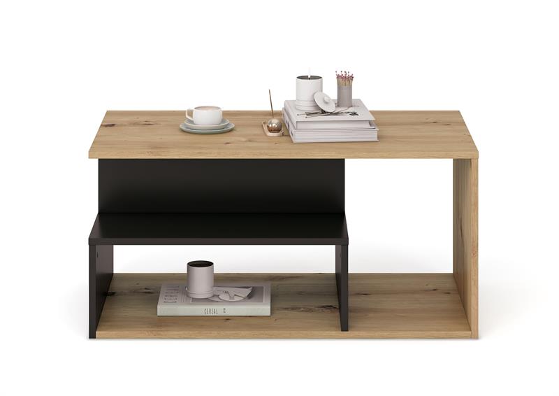 IVA konferenčný stolík, dub artisan / čierna