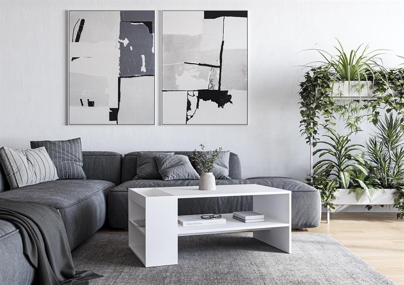 MURCIA konferenčný stolík 100/55/42 cm, biela