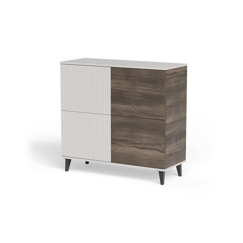 RANDOM 2 KM-2 komoda 100/40/95 , kašmír/orech/čierny