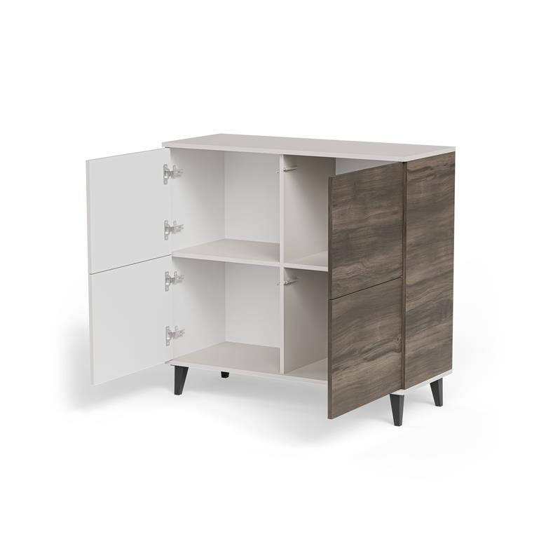 RANDOM 2 KM-2 komoda 100/40/95 , kašmír/orech/čierny