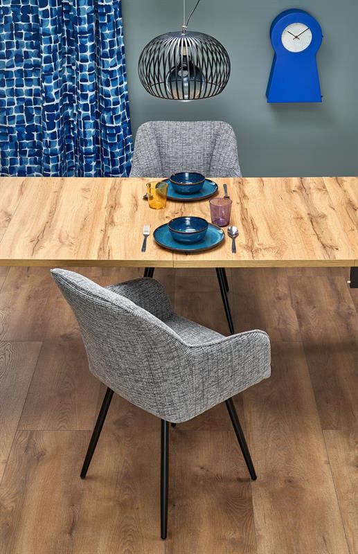 QUBIK rozkladací jedálenský stôl, dub artisan/čierna