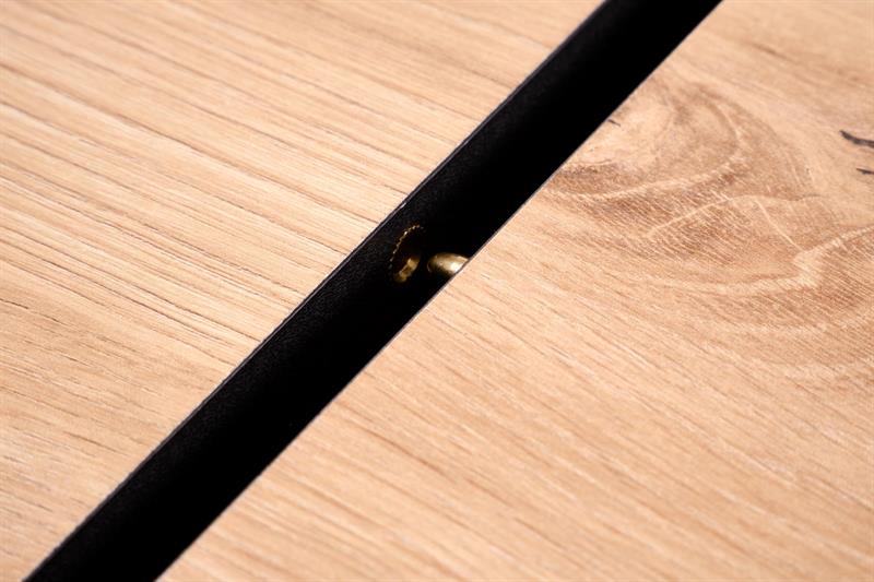 WILSON 120-158 rozkladací jedálenský stôl, dub artisan / čierna