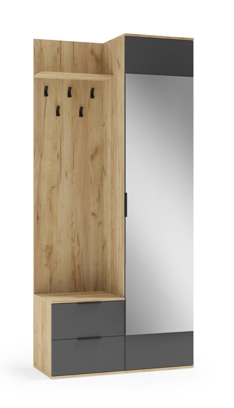 CORAL predsieňová zostava, dub zlatý/antracit