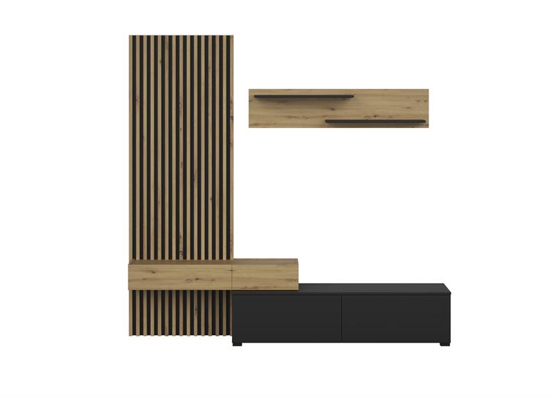 CAMINO obývačková zostava, dub artisan - čierna