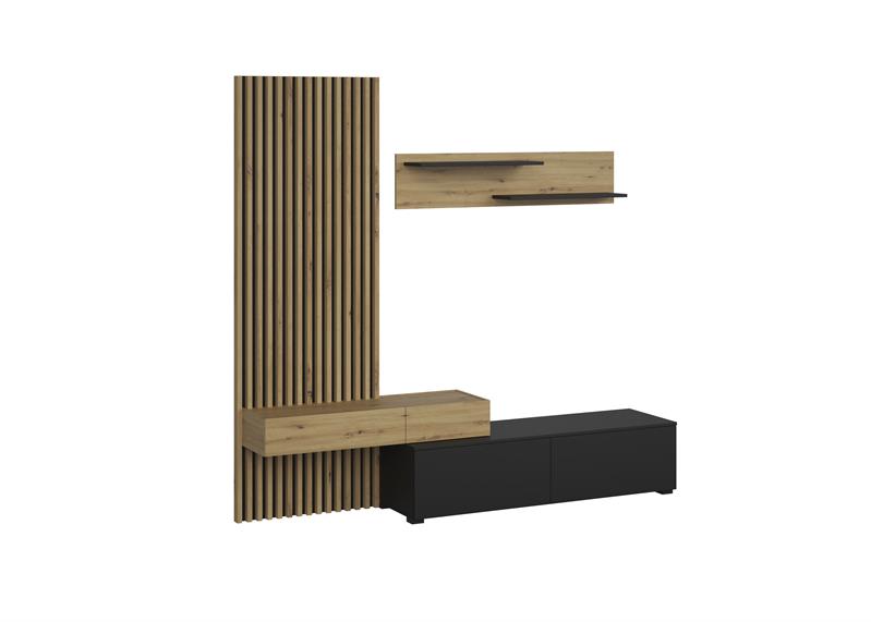 CAMINO obývačková zostava, dub artisan - čierna