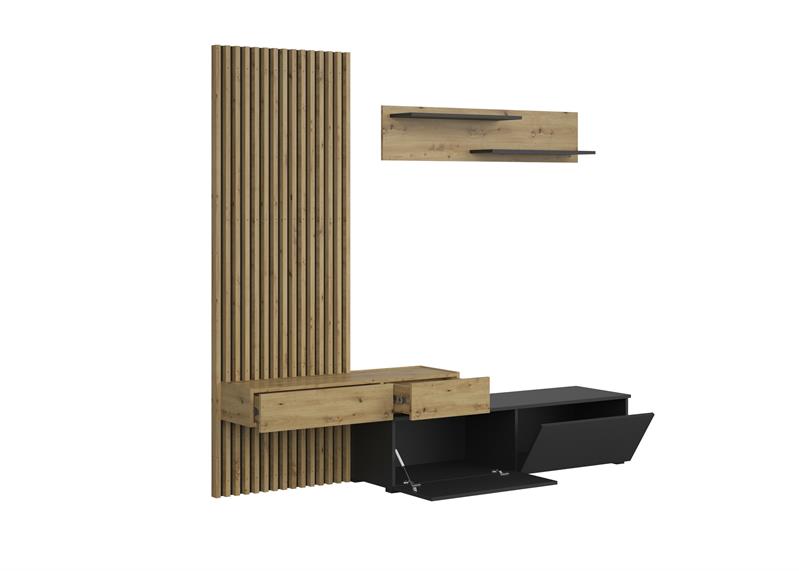 CAMINO obývačková zostava, dub artisan - čierna